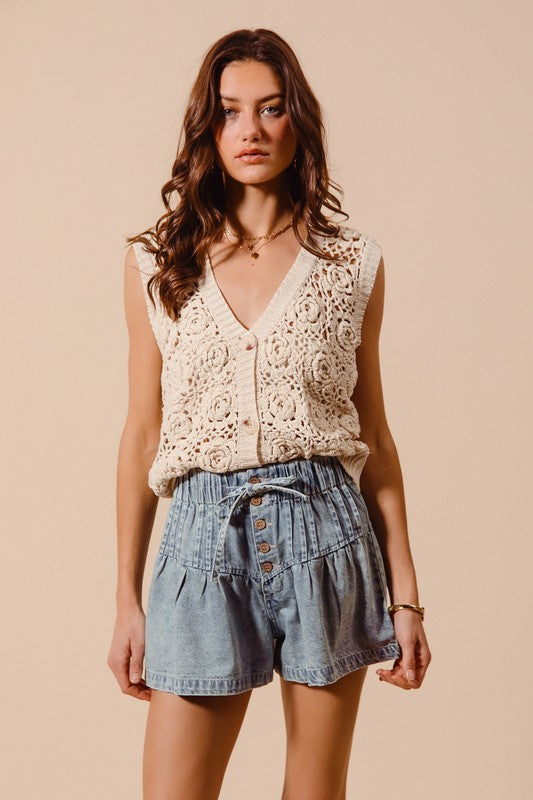 High Waist Denim Shorts