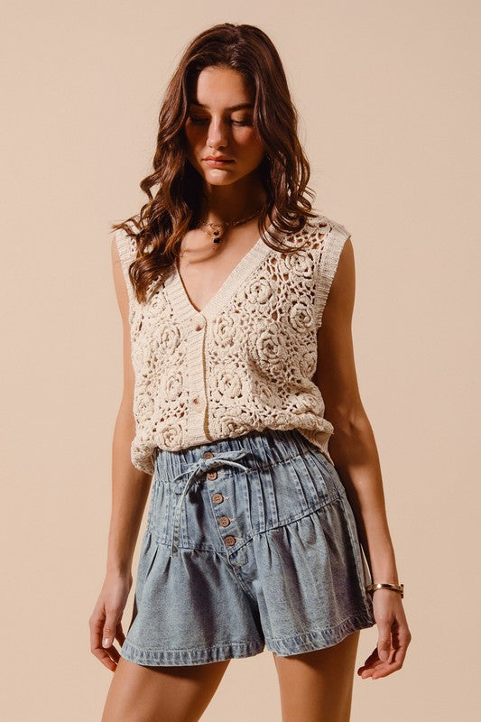 High Waist Denim Shorts