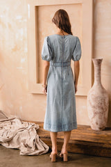 Feminine & Timeless Denim Midi Dress