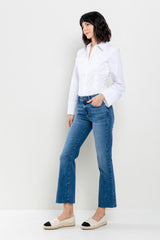 Medium Rise Kick Flare Denim