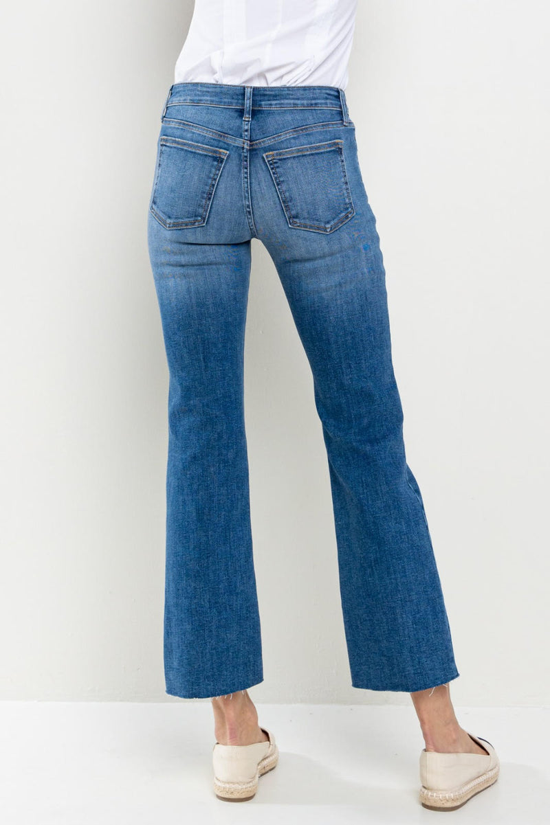 Medium Rise Kick Flare Denim