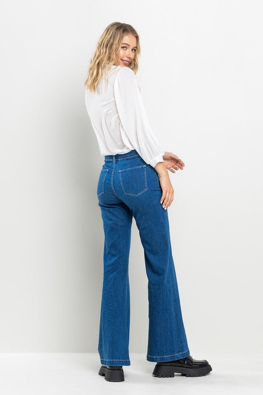 High Rise Center Seam Denim