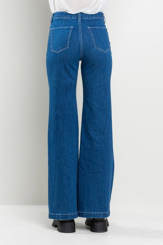 High Rise Center Seam Denim