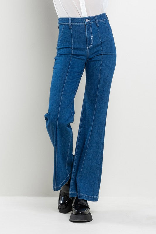 High Rise Center Seam Denim