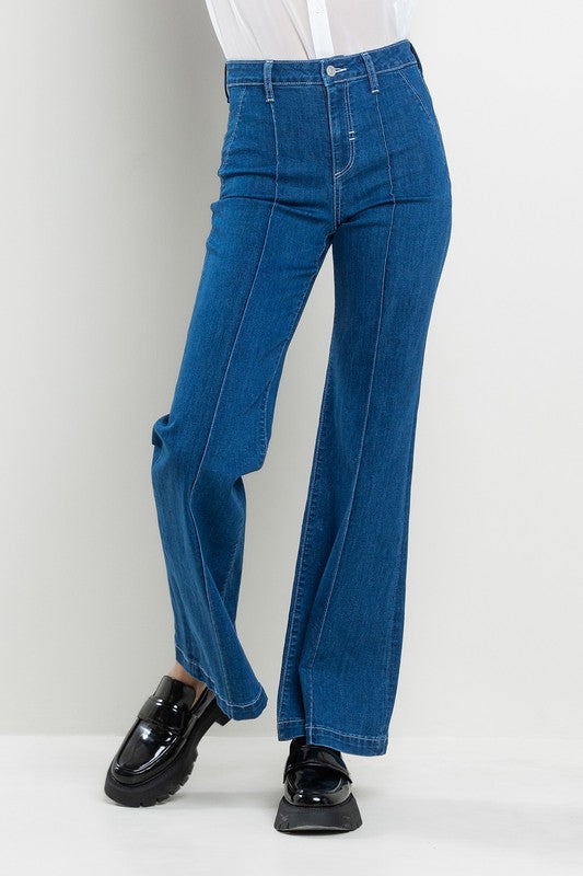 High Rise Center Seam Denim