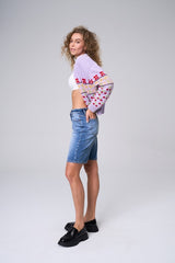 High Rise Long Inseam Shorts