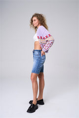 High Rise Long Inseam Shorts