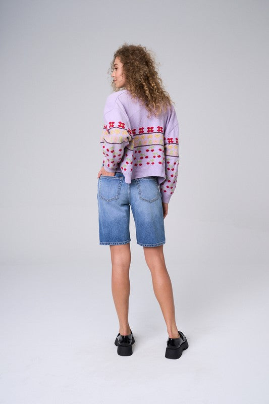 High Rise Long Inseam Shorts