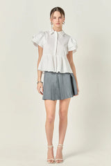Peplum Shirt Top
