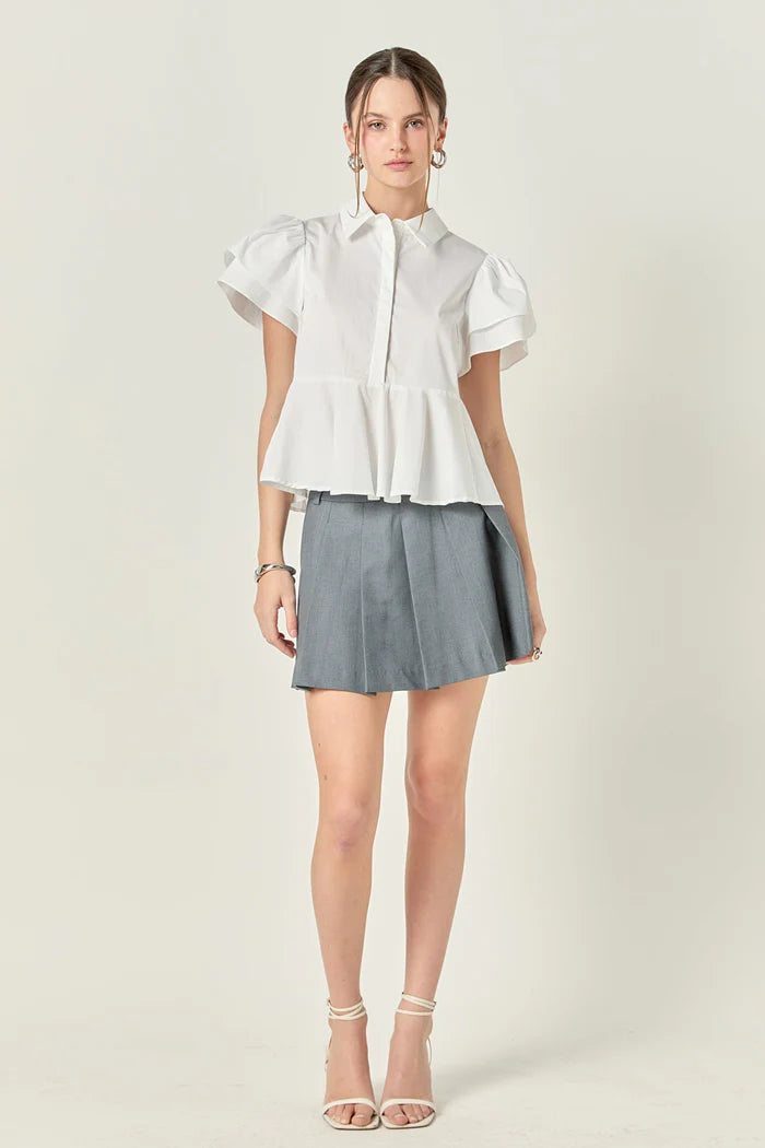 Peplum Shirt Top