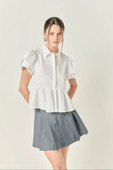 Peplum Shirt Top