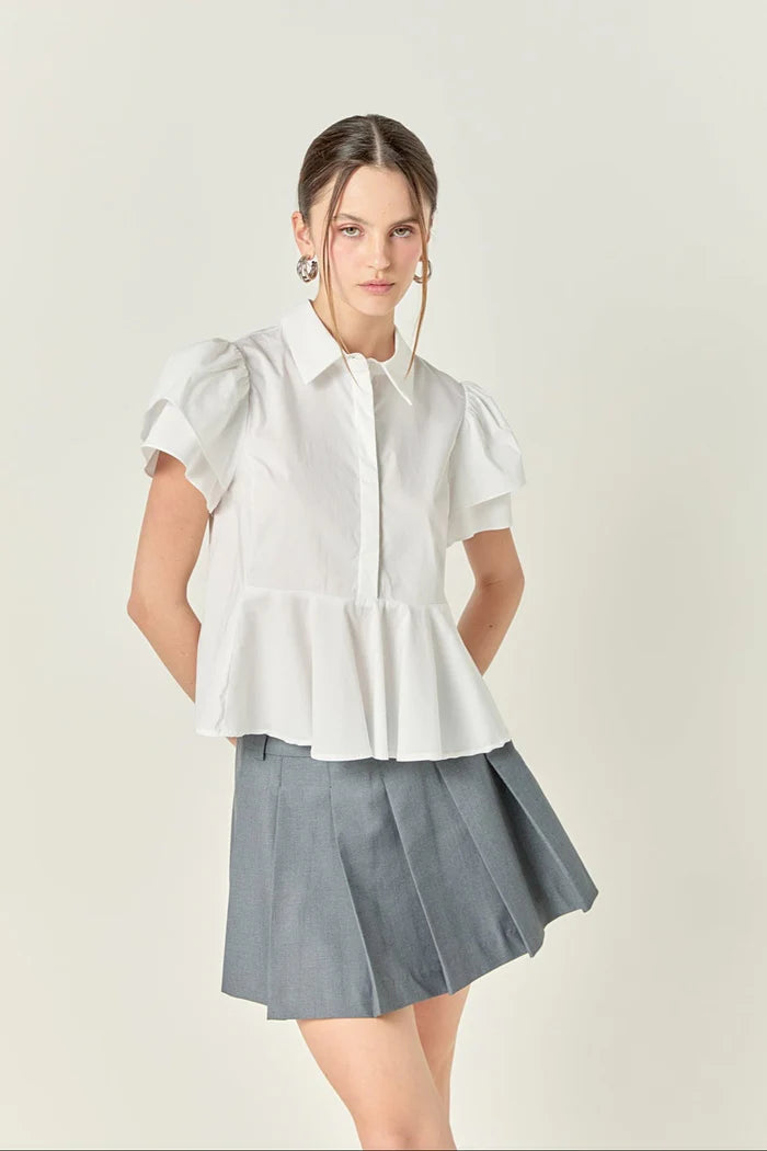 Peplum Shirt Top