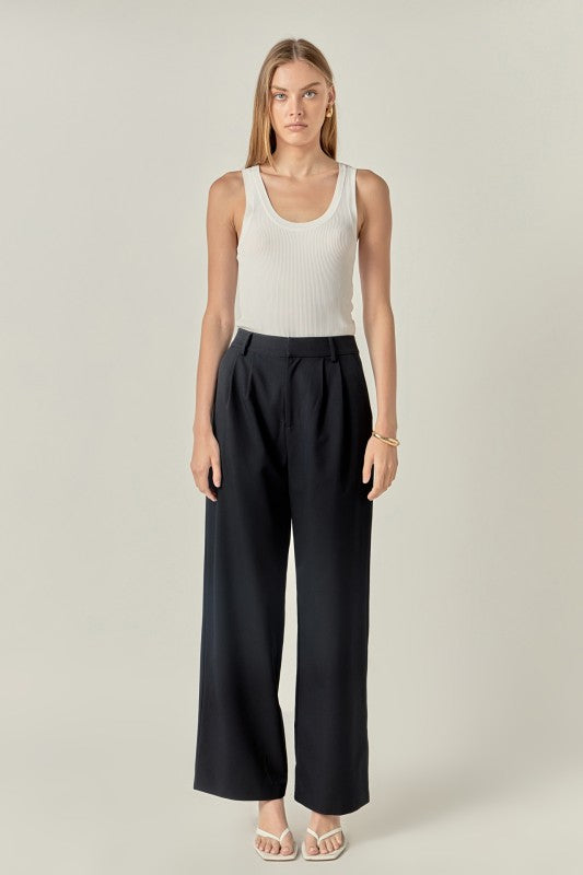 Tailored Wide-Leg Trousers