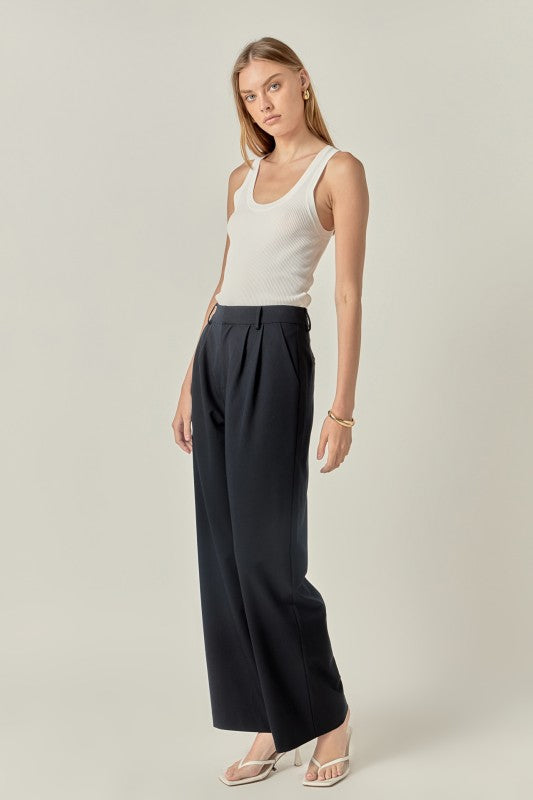 Tailored Wide-Leg Trousers