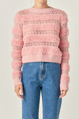 Stripe Knitted Detail Pullover Sweater