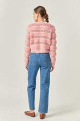 Stripe Knitted Detail Pullover Sweater