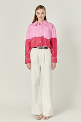 Colorblock Stripe Shirt