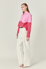 Colorblock Stripe Shirt