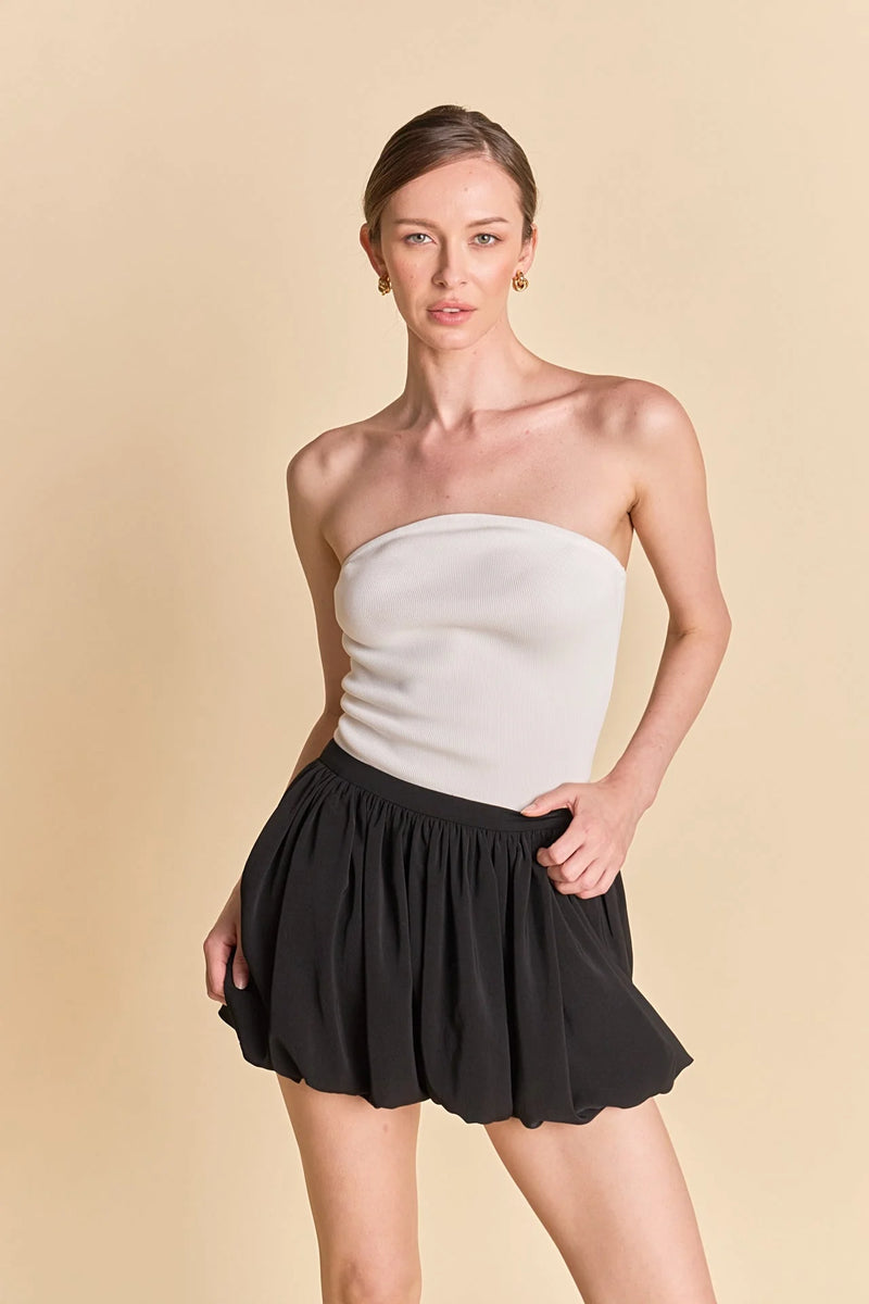 Bubble Hem Mini Skirt
