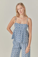 Printed Baby doll Top