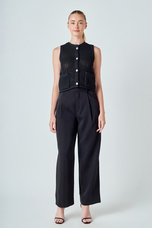 Audrey Knit Button Vest