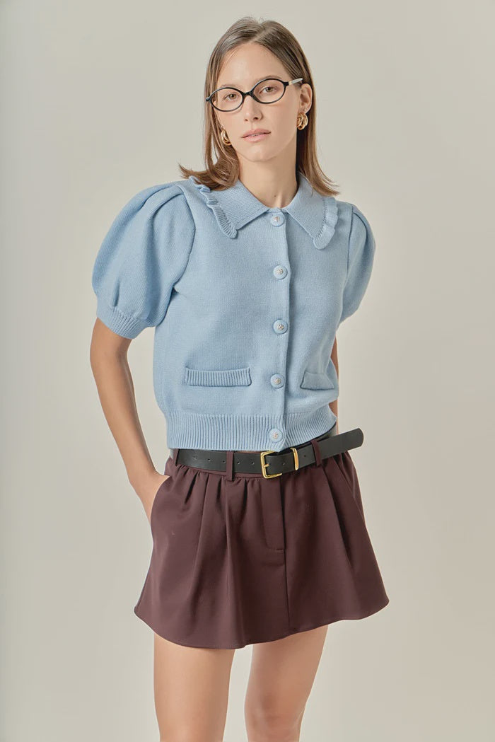 Sky Blue Knit Cardigan