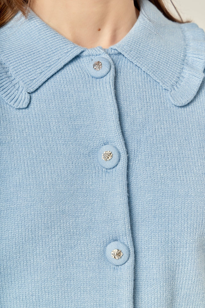 Sky Blue Knit Cardigan