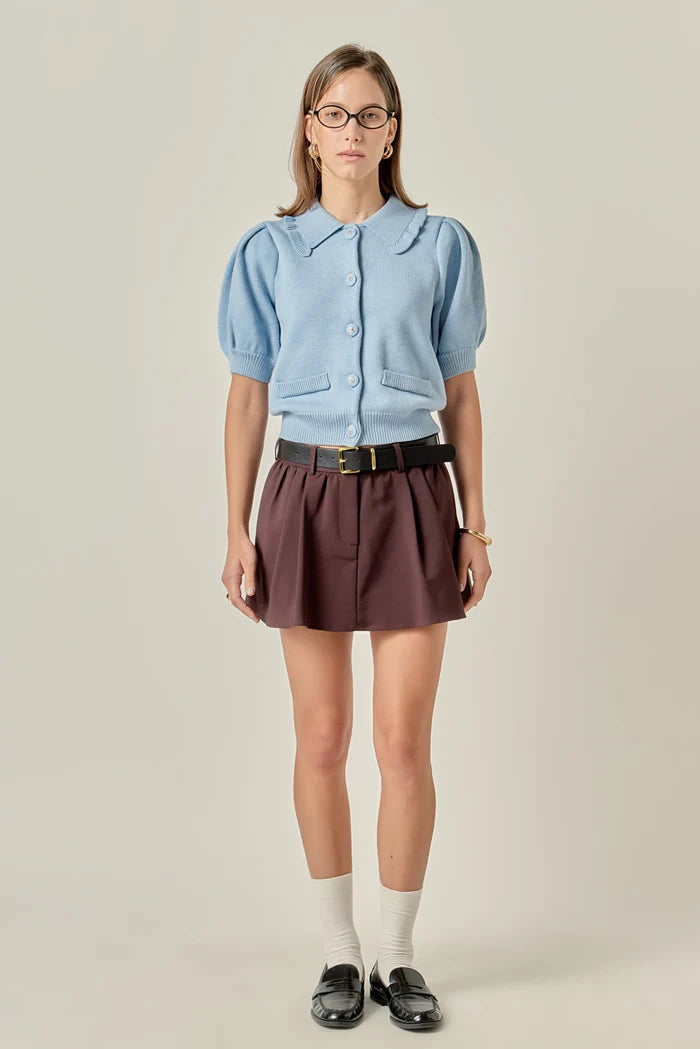 Sky Blue Knit Cardigan