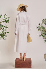 White Oversized Cotton Blouse