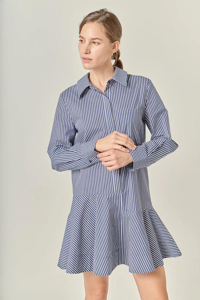 Mariner Stripe Shirt Dress
