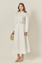 Appliqued Accent Midi Skirt