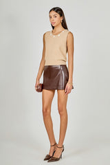 Floral Button Knit Sleeveless Top