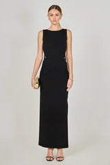 Midnight Cutout Knit Maxi Dress