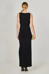 Midnight Cutout Knit Maxi Dress