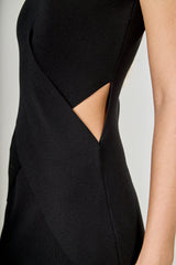 Midnight Cutout Knit Maxi Dress