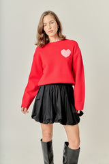 Heart Detail Knit Sweater