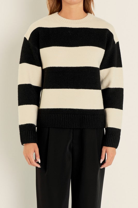 Bold Stripe Knit Sweater