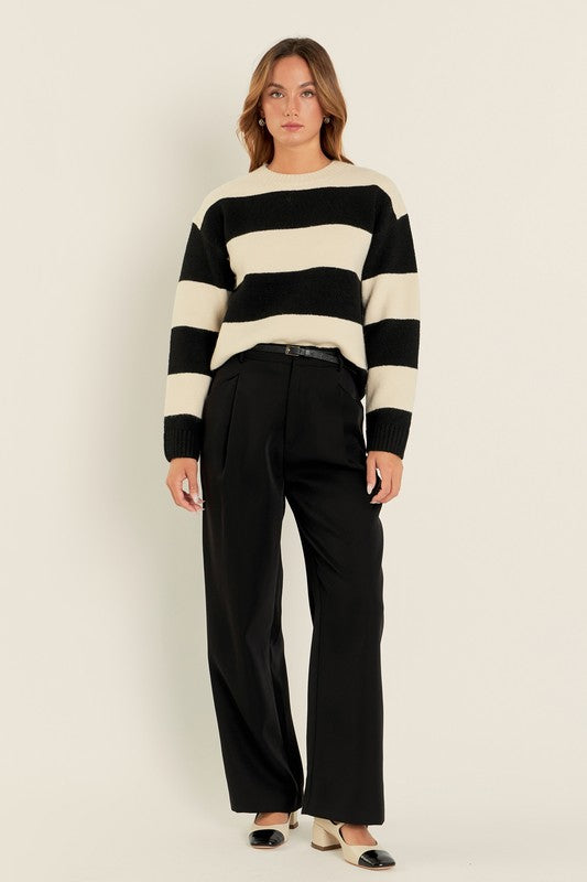 Bold Stripe Knit Sweater