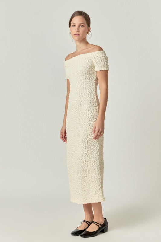 Off-The-Shoulder Midi Dress