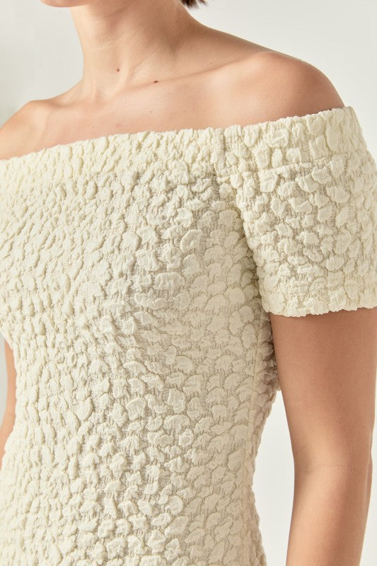 Off-The-Shoulder Midi Dress