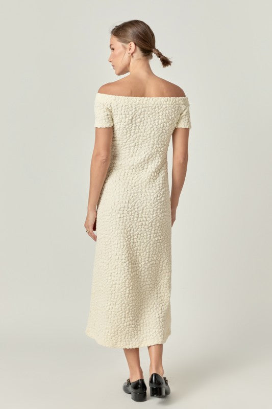 Off-The-Shoulder Midi Dress