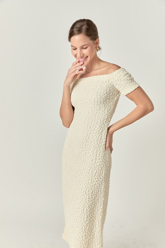 Off-The-Shoulder Midi Dress