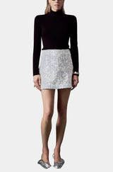Sequin Mini A-Line Skirt
