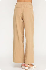 Lyocell Twill Straight-Leg Pants