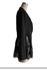 Lace Panel Tailored Blazer (2 Color Ways)