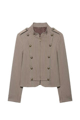 Striped Military Jacket