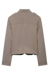 Striped Military Jacket