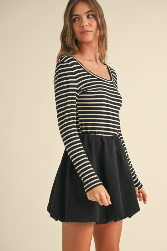 Striped Ribbed Long Sleeve Top (2 Color Ways)