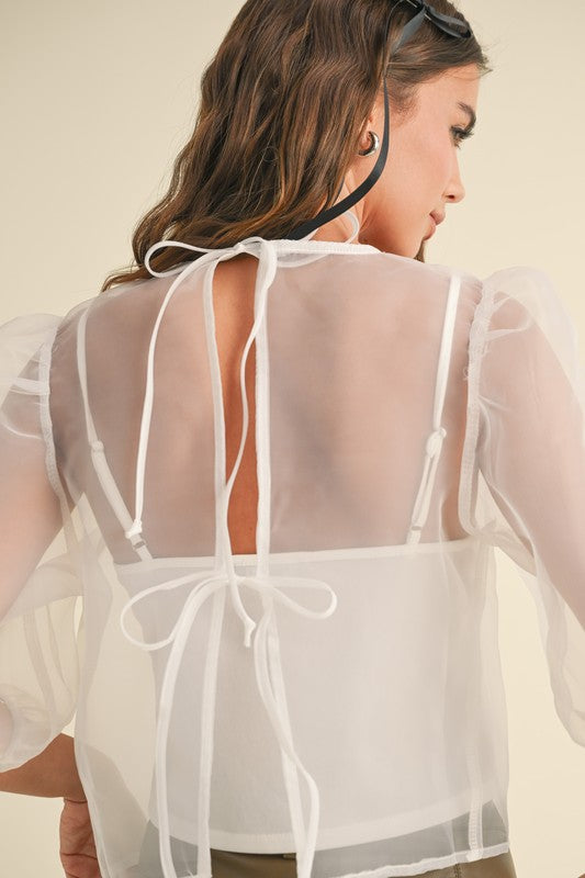 Sheer Fabric With Lining Top (2 Color Ways) – v o g l i o