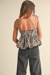 Leopard Print Balloon Bottom Top